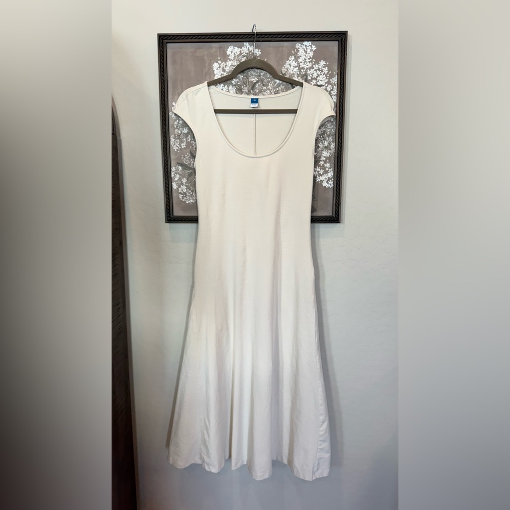 Old Navy Cream Scoop-Neck Maxi Dress